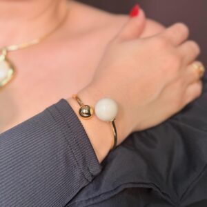 BRACELETE DE ESFERA OFF WHITE