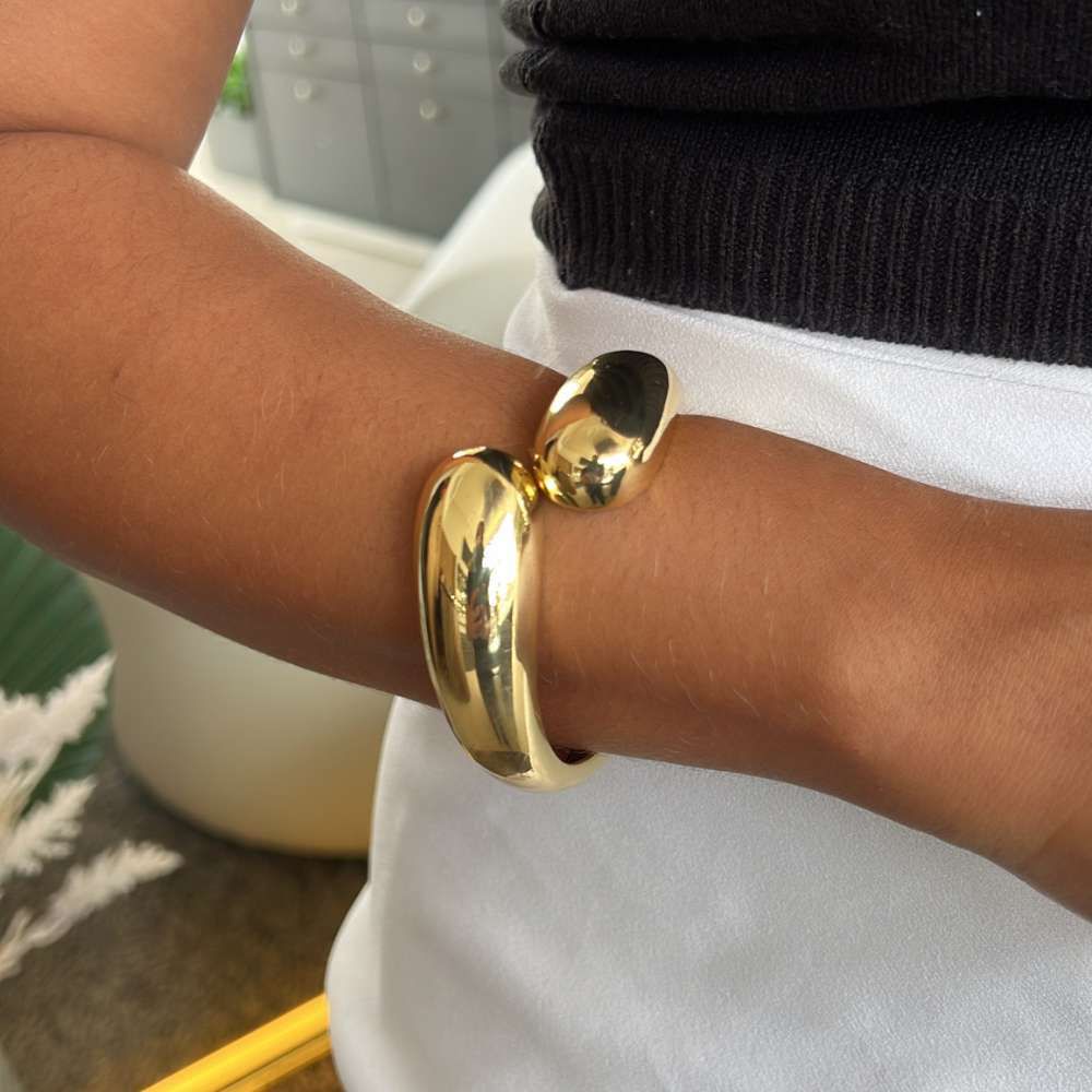 BRACELETE GOTA DUPLA VERNIZ ITALIANO - Imagem 2