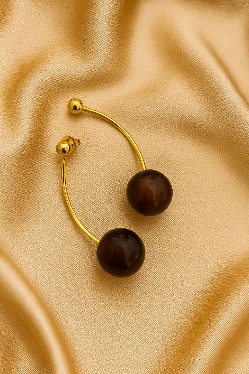 BRINCO DE ESFERA MARROM - Imagem 2