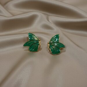 BRINCO ESMALTADO BORBOLETA GREEN GOLD