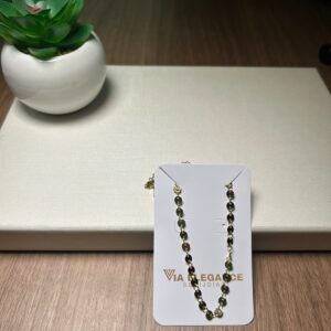 CHOKER ELOS DISCO DOURADO BANHADO A OURO 18K