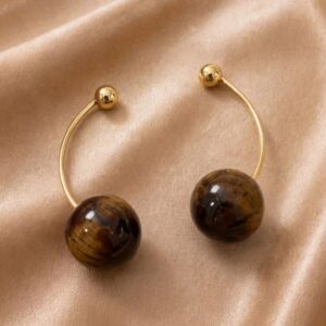 BRINCO DE ESFERA MARROM