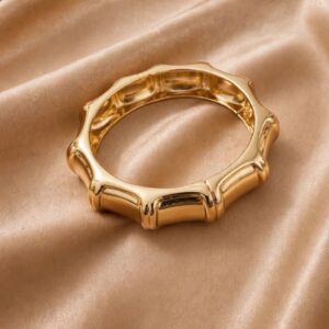 BRACELETE ESCULPIDO DOURADO BANHADO A OURO 18K
