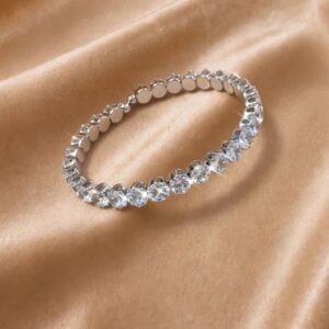 BRACELETE RIVIEIRA PRATA COM PEDRAS REDONDAS