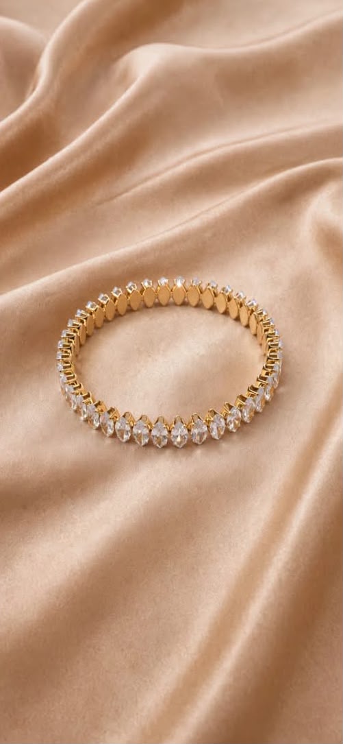 BRACELETE DE RIVIEIRA DOURADA PEDRA OVAL
