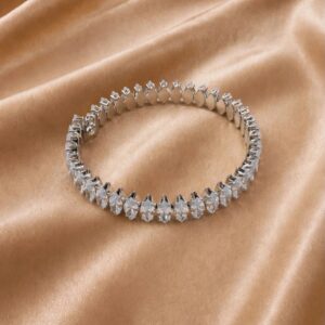 BRACELETE RIVIEIRA PRATA COM PEDRAS OVAIS