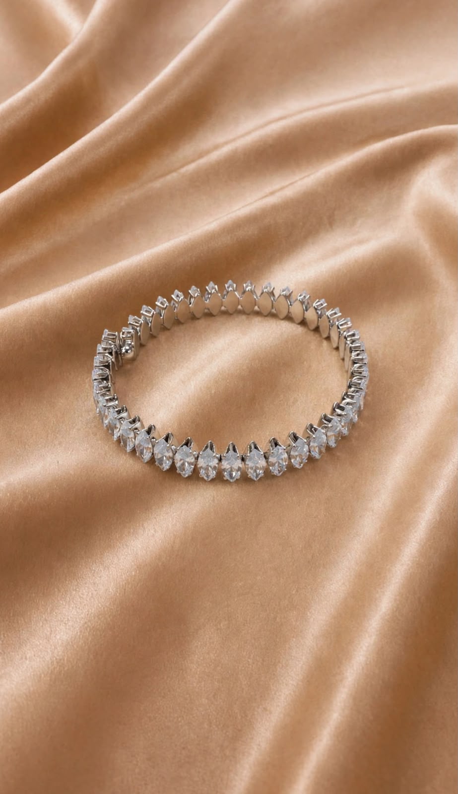 BRACELETE RIVIEIRA PRATA COM PEDRAS OVAIS