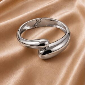 BRACELETE GOTA DUPLA VERNIZ PRATA VERNIZ ITALIANO