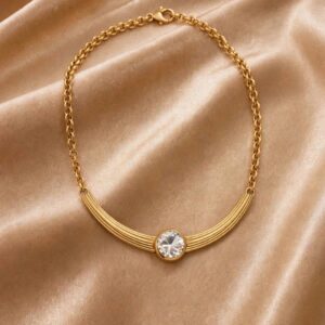 Colar Arco com Zircônia