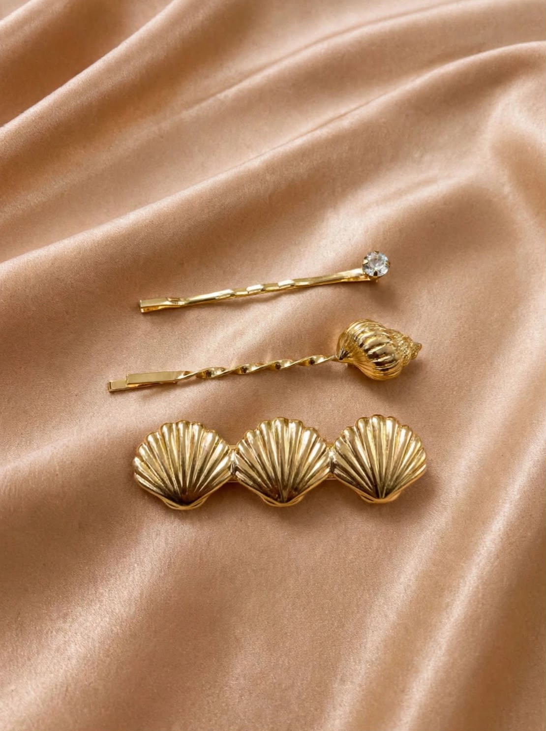 TRIO GRAMPO CONCHA DOURADO
