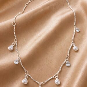 CHOKER PÉROLA COM PONTOS DE LUZ