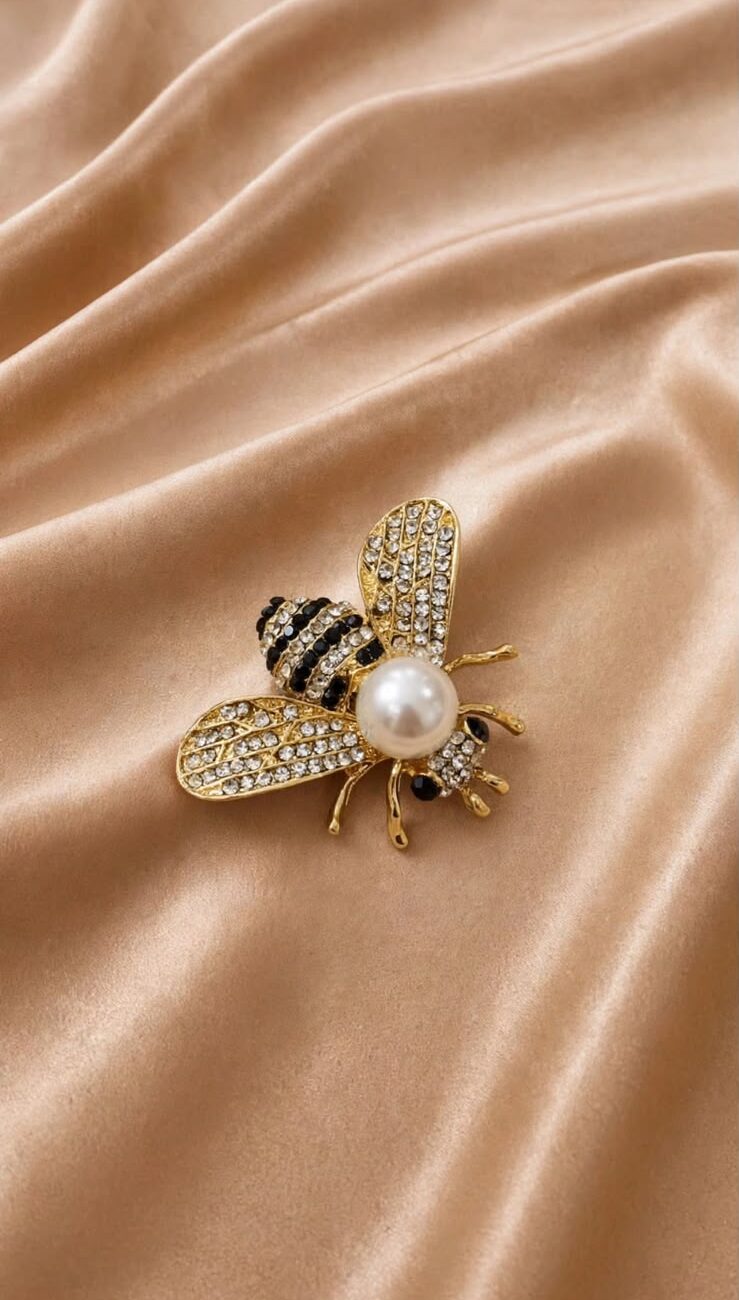 BROCHE ABELHA PEROLA